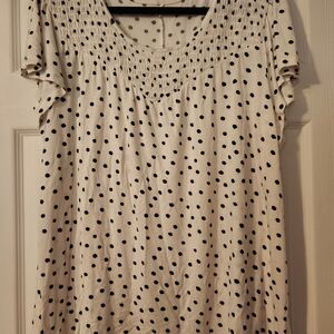 Maurices White Polka Dot Top
